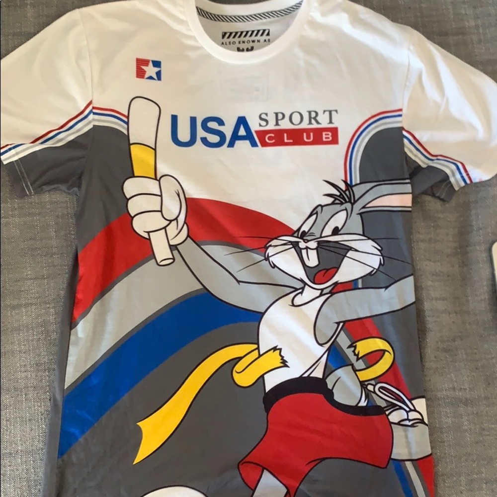 Men’s Looney Tunes USA Sports Club White T-Shirt